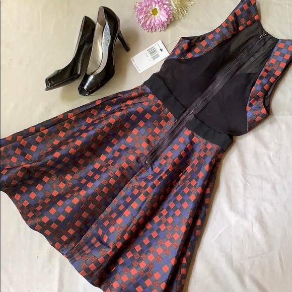 ABS by Allen Schwartz Vibrant Cocktail Dress - NWT - Picture 2 of 8